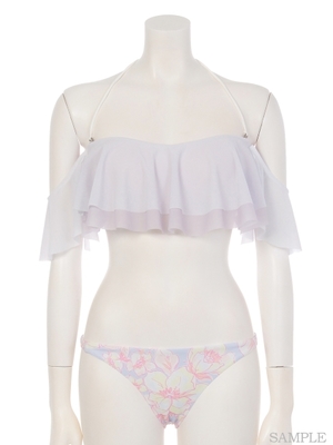 [shorekulani]フラワーオフショルビキニ