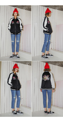 DHOLOC 刺繍ポイントスカジャン