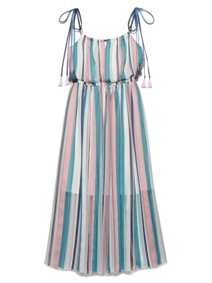 ストライプマキシワンピース