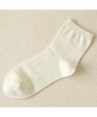 コットンブレンド無地ショートソックス