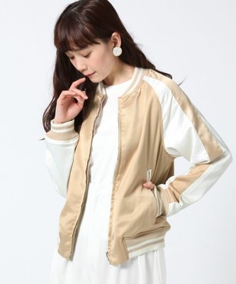 リバーシブルサテンスカジャン