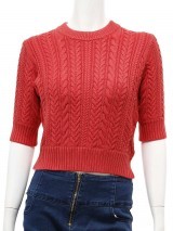 コンパクトケーブルニットプルオーバー