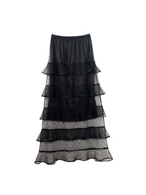 dottulle tiered skirt