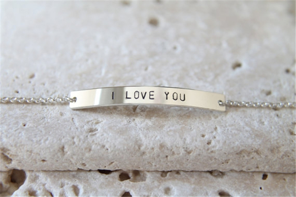 刻印 シルバーペアブレスレット メンズ レディース 彼氏 誕生日 S925銀