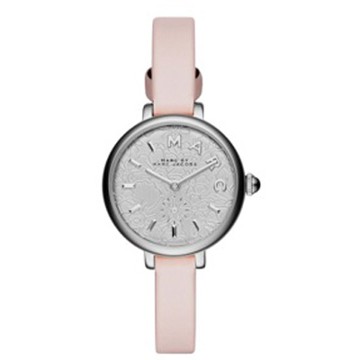 Sally 28 Silver Steel Pink Strap