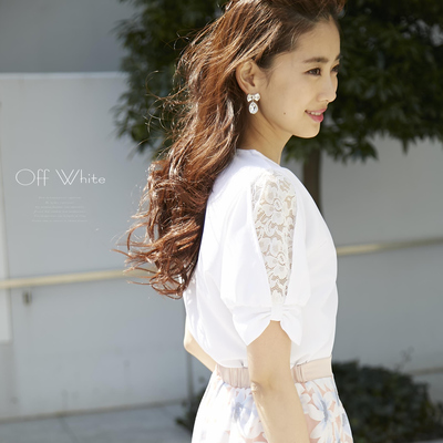 お袖リボンパリジェンヌブラウス 【etrona　エトローナ】