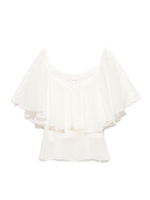 オーガンジーフレアブラウス