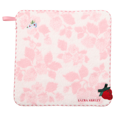 タオル ハンカチ ストロベリー/ピンク