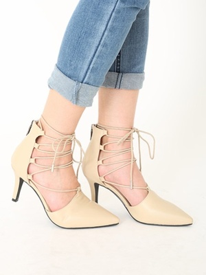 レースUPパンプス