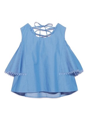 肩開きブラウス