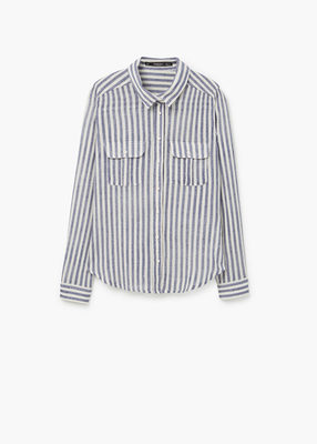 ストライプコットンシャツ