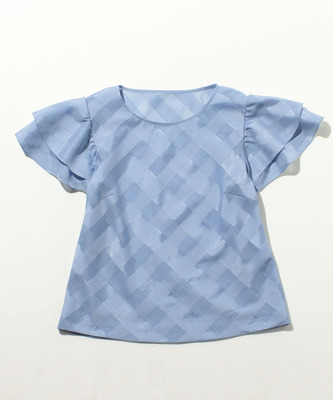 フリルスリーブブラウス