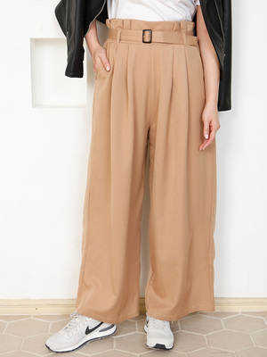 ハイウエストワイドフレアパンツ