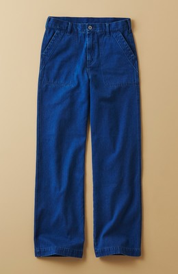 【SPRING5月号掲載】ベンリなワイドめデニムパンツ by que made me ＜インディゴブルー＞