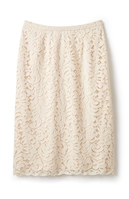 オトナレースのタイトスカート ＜アイボリー＞