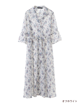 小花柄ワンピース