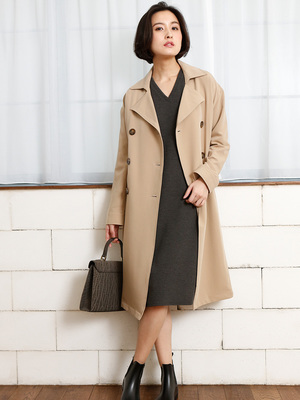 ツイルロングトレンチコート