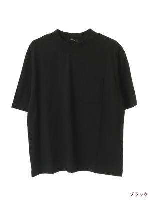 ハイネックポケ付きTシャツ