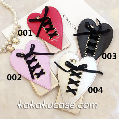 ハート系リボン付きのiPhone6/6S plus携帯カバー