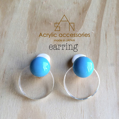 △pearl clear earring△