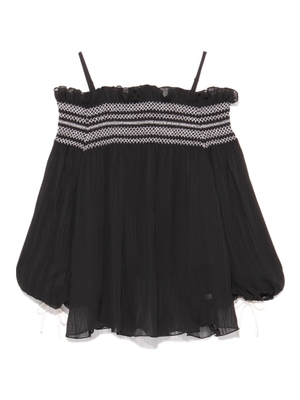 スモッキングオフショルチュニック