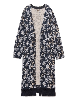 ジャガードニットコート