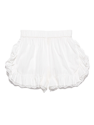 コットンレースフリルショートパンツ