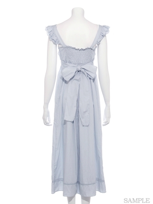 コットンレースエプロンロンパース