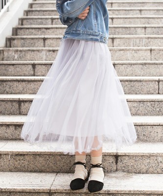 Khaju: チュールギャザースカート■