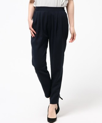 二重織合繊ストレッチテーパードパンツ