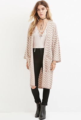 FOREVER 21 シェブロンパターンカーディガン