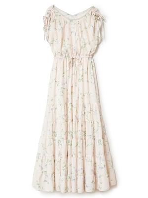 フラッフィーフラワーロングワンピ