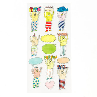 AIUEOのバースデーシール WOLF 