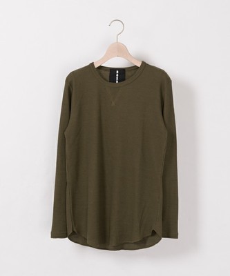 ROXDワッフル長袖クルーネックTシャツ