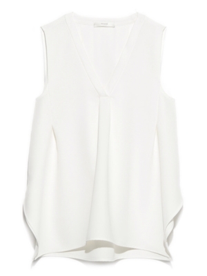 emmi タックノースリーブトップス