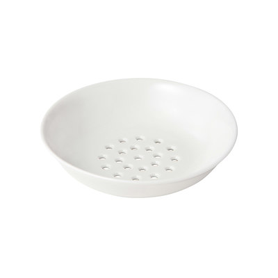 磁器ベージュ　穴あきプレート