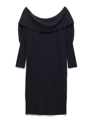 Lily Brown オフショルニットワンピ