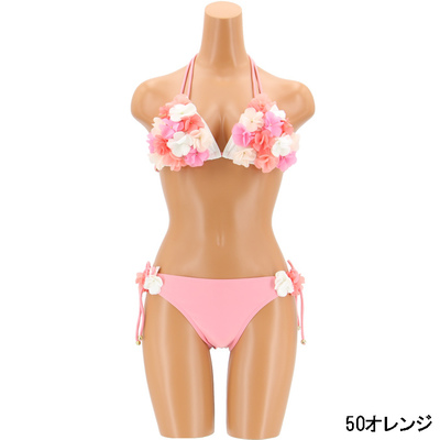 花モチーフ付き　三角 ビキニ 9号