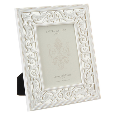 Laura Ashley（ローラアシュレイ）ロココ ホワイト フォトフレーム 