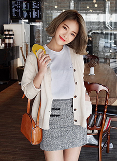  S/Sハイゲージニットカーディガ