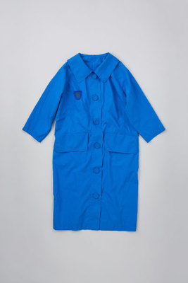 青のコートワンピース