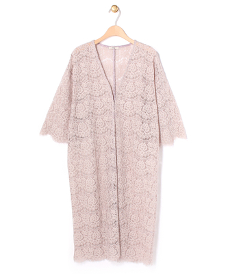 総レースロングカーディガン