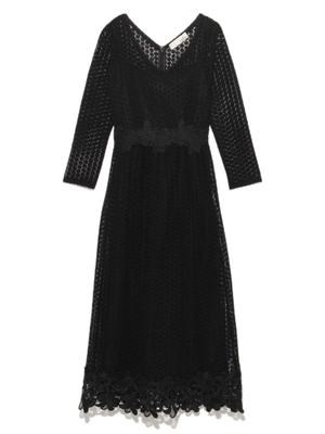 Lily Brown レース切替ロングワンピース