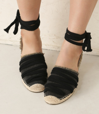 レースアップエスパドリーユ