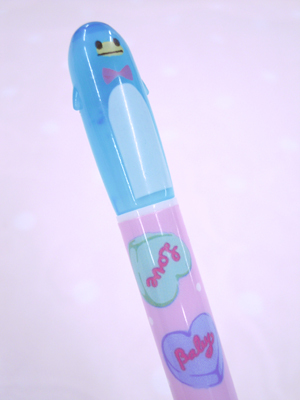 アニマル2色ペン ペンギンLtBL