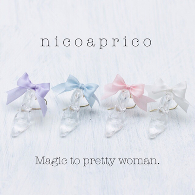 パステルリボン＊ガラスの靴ピアス