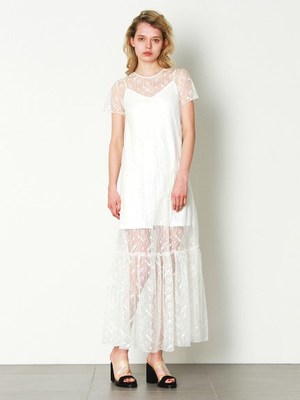 レースロングワンピース