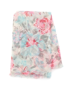 シルク混フラワーストール