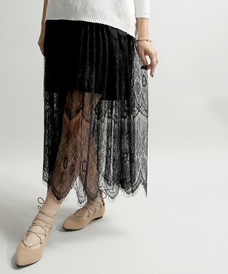 2WAYレースロングスカート