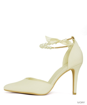 パールアンクレット付2WAYアンクルストラップパンプス